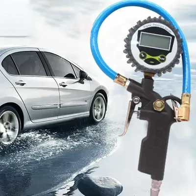 Digital Display Air Pressure Gun Car EU Tire Pressure Inflator Gauge LCD Display Car Tire Pressure