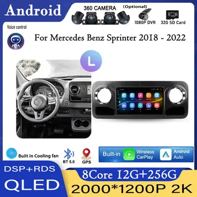 Android 14 For Mercedes Benz Sprinter 2018 2019 2020 2021 2022 DSP Car Radio Multimedia Video Player