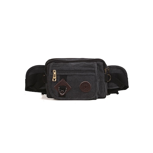 borsa a tracolla in tela resistente da uomo con più tasche – borsa a tracolla casual da esterno per viaggi, escursioni e uso quotidiano nero verde militare marrone