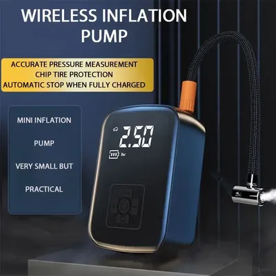 Car mounted wireless inflation pump, portable multifunctional inflation pump,electric small