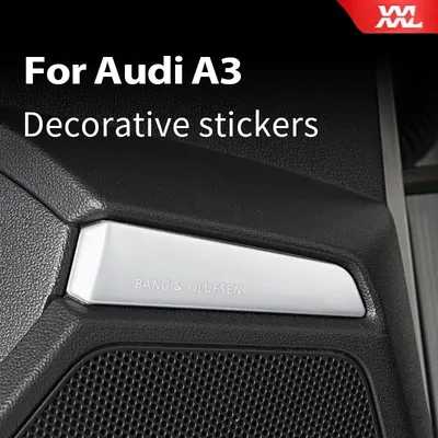 Car Door Speaker Horn Audio Stainless Steel Trim Strips For Audi A3 8Y Interior Accessories