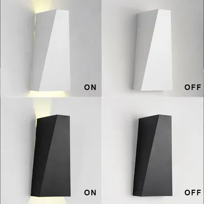 SANDIY Up and Down Wall Lamp White Room Decor LED Aluminium Sconce Light for Bedroom Bedside