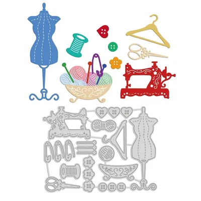 1pc Sewing Machine Metal Cutting Dies Cloth Hanger Die Cuts for DIY Scrapbooking Festival Birthday