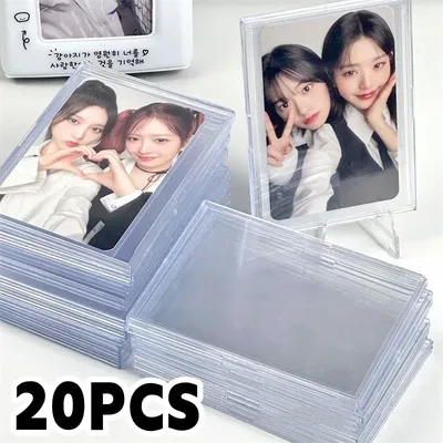 Acrylic Card Holder Transparent Snap on type HD Clear Kpop idol Photo Cards Storage Cover Display