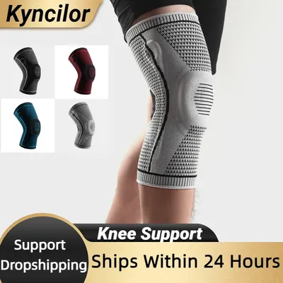 1 PC Knee Pads Strap Patella Medial Support Meniscus Silicone Compression Protection Sport Knee