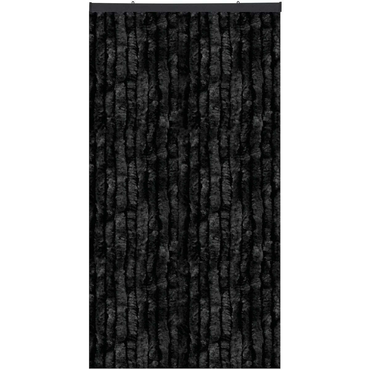Bestlivings Flauschvorhang Sondergröße - Breite: 100cm - Länge: 250cm, Schwarz Image