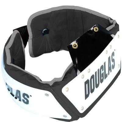 Douglas Custom Pro Football Adjustable Rib Protector Combo - 6 in Black/Silver