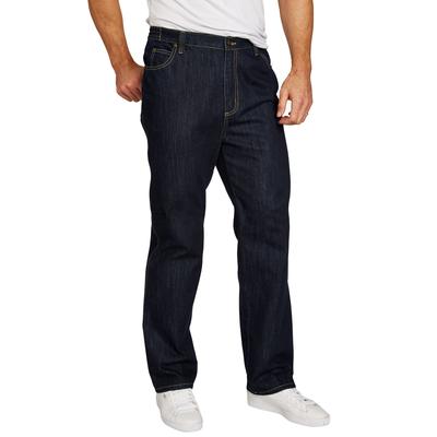 Men's Big & Tall Loose-Fit Side Elastic 5-Pocket Jeans by Liberty Blues in Indigo (Size 58 40)