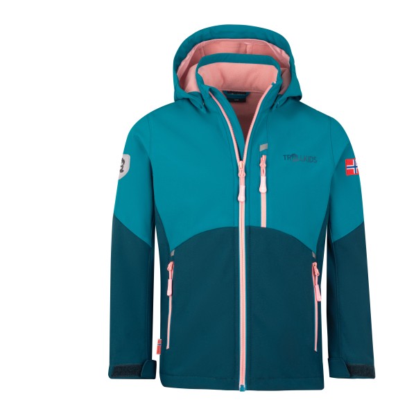 Trollkids - Girl's Balestrand Jacket - Softshelljacke Gr 104 blau/türkis