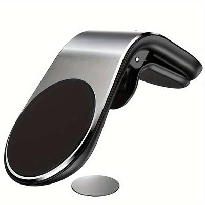 TEMU A Magnetic Car Phone Holder In Golden Color, Foldable Magnetic Phone Stand Suitable For Iphone/xiaomi, With 360° Rotation Support. Image