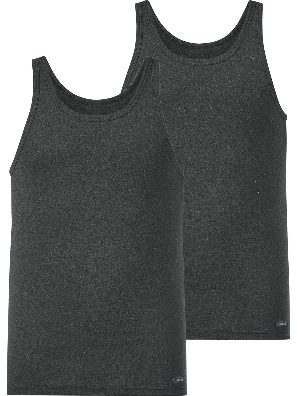 Charles Colby 2er Pack Unterhemd Herren grau, XL/XXL Image