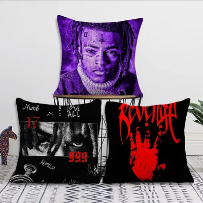 Singer X-XXXTentacionS Revenge 17, Kissenbezug, Wohnzimmer, Kopfteil, Büro, Kissen, Schlafzimmer, Kissen, Sofa, Nickerchen, Zeit, Kissenbezug Image