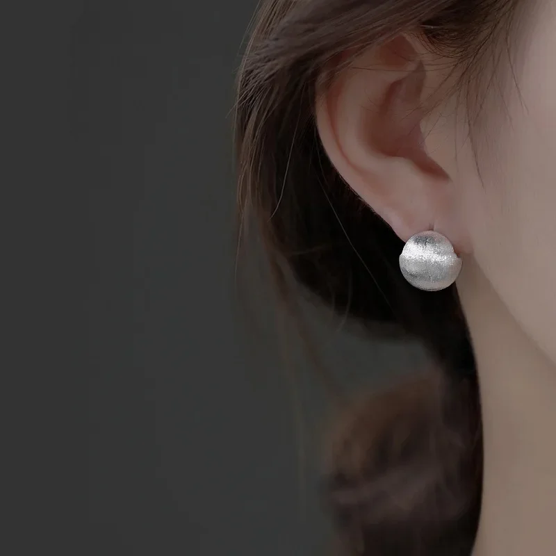 925 Sterling Silber Vintage runde Ohrringe für Frauen trend igen Ohrring Schmuck verhindern Allergie Party Zubehör Geschenk Image