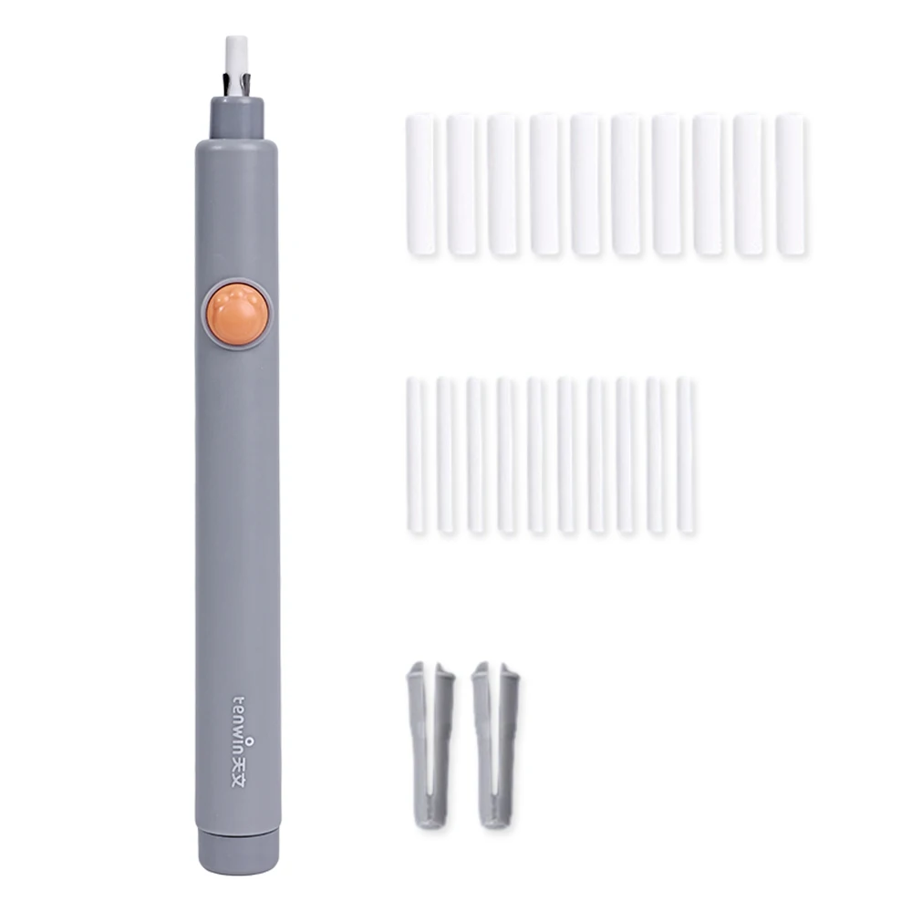 Tenwin elektrische Radiergummi wiederauf ladbare Radiergummis mit 20 stücke Radiergummi füllt Ein-Knopf-Steuerung Weihnachts geschenk Briefpapier liefern Image