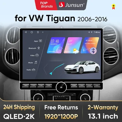 Junsun 13.1" Wireless CarPlay for Apple Android Auto Car Radio For VW Tiguan 2006-2016 Multimedia GPS Stereo 8 core RDS 4G