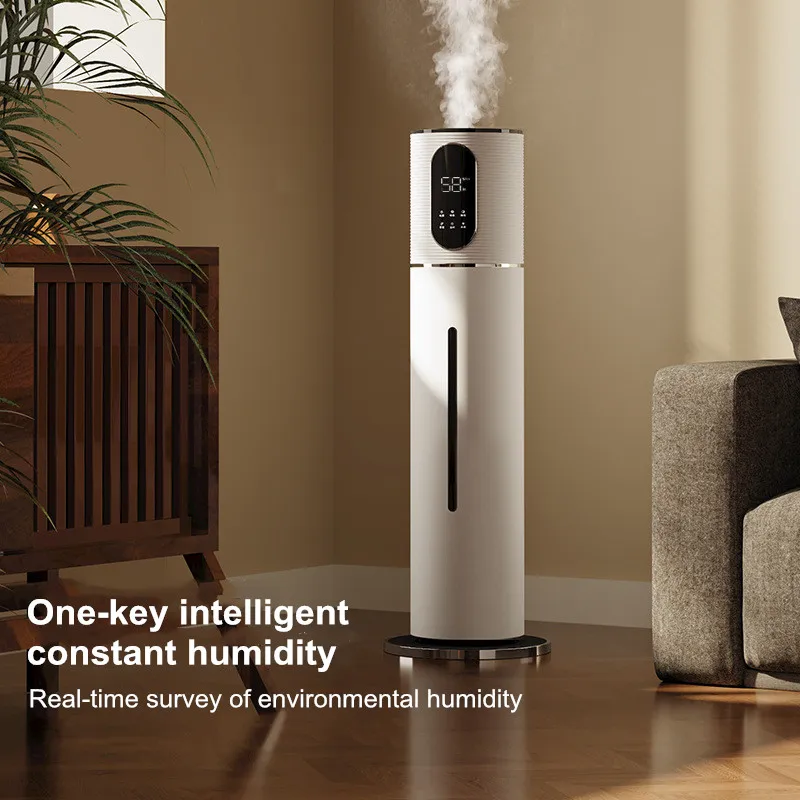 8L Intelligenter, bodenmontierter Haushaltsluftbefeuchter mit großer Kapazität, leise Luftsterilisation, Reinigung, starker Nebel, elektrische Leistung Image