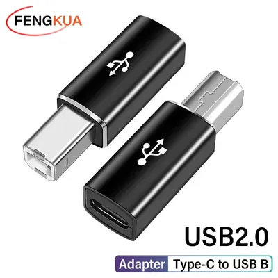 USB B auf Typ C Adapter USB C auf USB B Kabel Extender Konverter für Telefon Laptop zu Drucker Scanner E-Piano Adapter Image