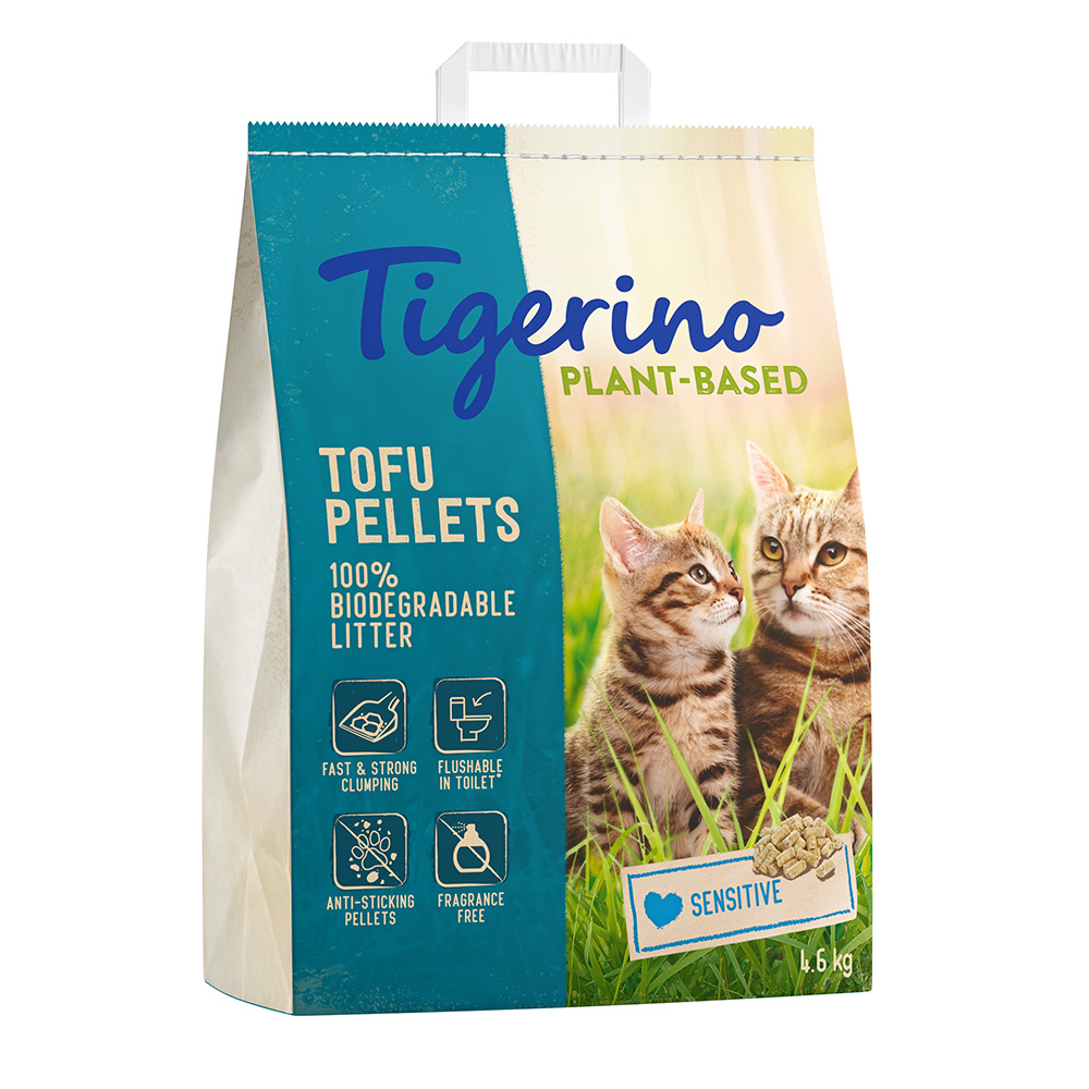 Lettiera Tigerino Plant-Based Tofu - Sensitive (senza profumo) - 11 L (4,6 kg)
