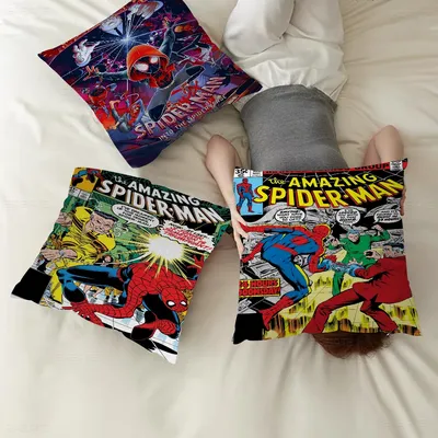 S-Spider-Man Superheld Classic Movie Kissenbezug Sofakissenbezug Home Room Dekoration Kinder Geschenk Image