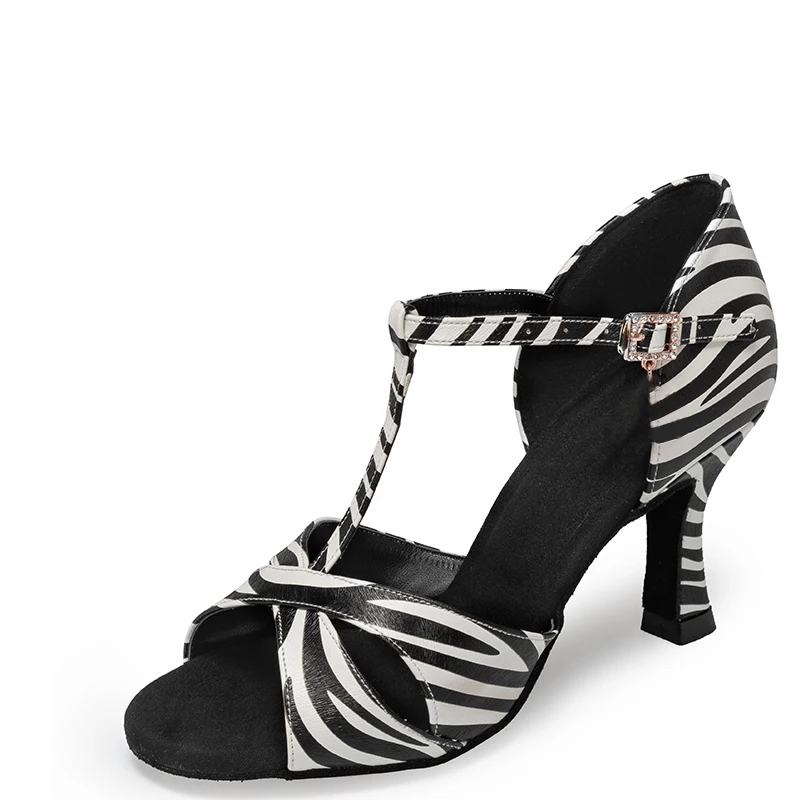 Evkoodance scarpe da ballo professionali da donna scarpe da ballo da sala leopardo scarpe da ballo latino da donna scarpe con tacco 4.5CM/10CM scarpe da interno