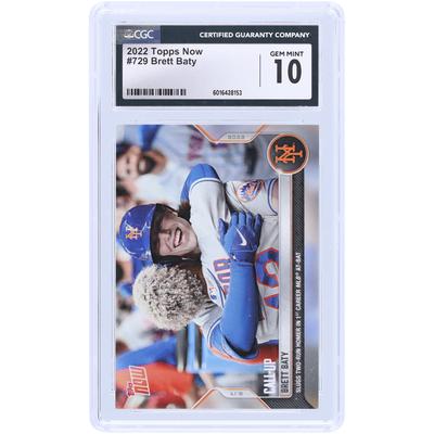 V106832 Mets Brett Baty New York Mets 2022 Topps schlägt jetzt Two-Run Homer in seinem 1. MLB-At-Bat seiner Karriere #729 CGC authentifizierte 10 Rookie-Karte Brett Baty UNS TPP TRADING CARDS 45664 COLTRC CC01BB1474 #14 Image