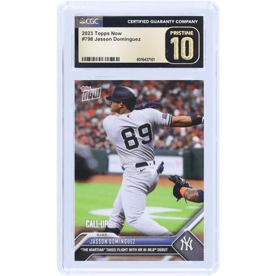 V106832 Yankee Jasson Dominguez New York Yankees 2023 Topps Jetzt hebt „Der Marsianer“ mit HR beim MLB-Debüt ab #798 CGC authentifizierte makellose 10er Rookie-Karte Jasson Domínguez UNS TPP TRADING CARDS 45664 COLTRC CC01BB1487 #27 Image