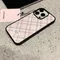 Coque de téléphone à carreaux rose style blogueur pour iPhone, jolies filles, coques de téléphone de luxe Y2K, iPhone 16 Pro Max, iPhone 15, iPhone 14, iPhone 13, iPhone 12, iPhone 11 Pro Mini, iPhone