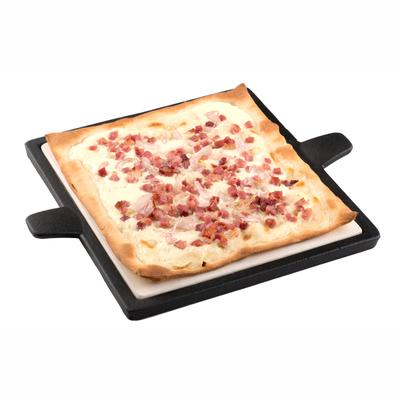 Pizzastein TEPRO, schwarz, B:32,5cm T:26,5cm, Cordierit, Backbleche, zum Einlegen in das Rost-in-Rost-System Image