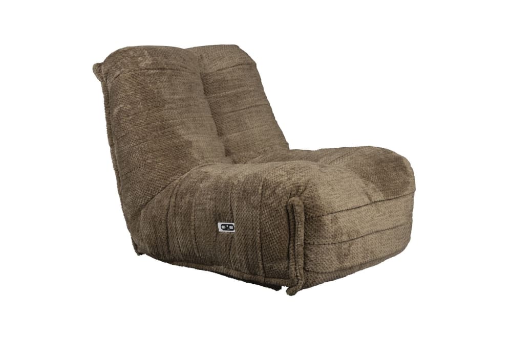 Fauteuil design en tissu marron