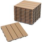 Swanew Piastrelle per terrazza 1 mq, piastrelle in wpc 30x30 cm, 11 pezzi di piastrelle a clic,