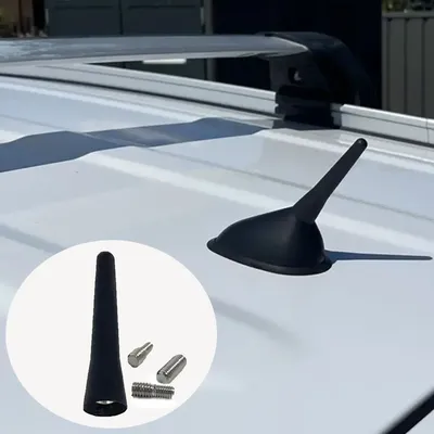 Strong Radio Roof Mount FM AM DAB Black 6.5cm Length Auto Universal with Screws Car Antenna Mini