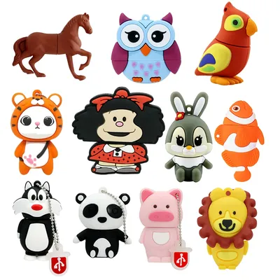 Pendrive 256GB USB Flash Drive Cartoon Animals Penguin Pen Drive 128GB Usb Flash Memory Stick 32GB