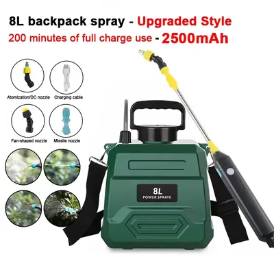 8L High-Pressure Agricultural Sprayer Lithium Battery Backpack Pesticide Sprayer New Disinfection