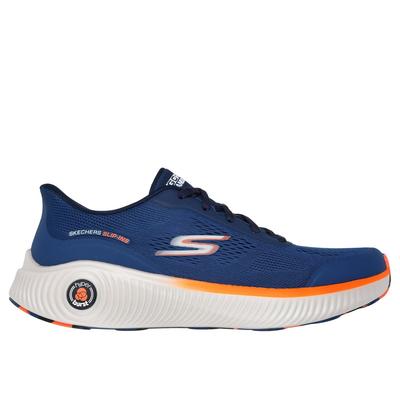 Skechers Men's Slip-ins: GO RUN Anywhere Sneaker | Size 11.5 | Navy Blue | Synthetic/Textile | Vegan | Machine Washable | Arch Fit | Hyper Burst
