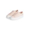 Plateausneaker CALVIN KLEIN JEANS "VULC FLATFORM LOW CV MG", Damen, Gr. 40, rosa (rose), Textil, sportlich, Schuhe, Schnürschuh, Freizeitschuh, Halbschuh mit seitlichem Logo