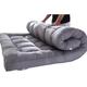 Memory Foam Mattress Futon Mattress Japanese Floor Mattress Full Size, Quilted Bed Mattress Topper Foldable Mattress, Thick Folding Sleeping Pad Floor Lounger Guest Bed ( Color : GREY , Size : Full )