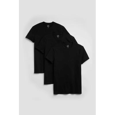 Gap Mens Black Crew Neck Short Sleeve T-Shirts 3 Pack - Black