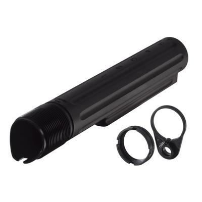 Primary Weapons Systems PWS Enhanced Buffer Tube Mil-Spec Gen 2 Ratchet Lock endplate Black AR-15 EBT-RLCN-KIT