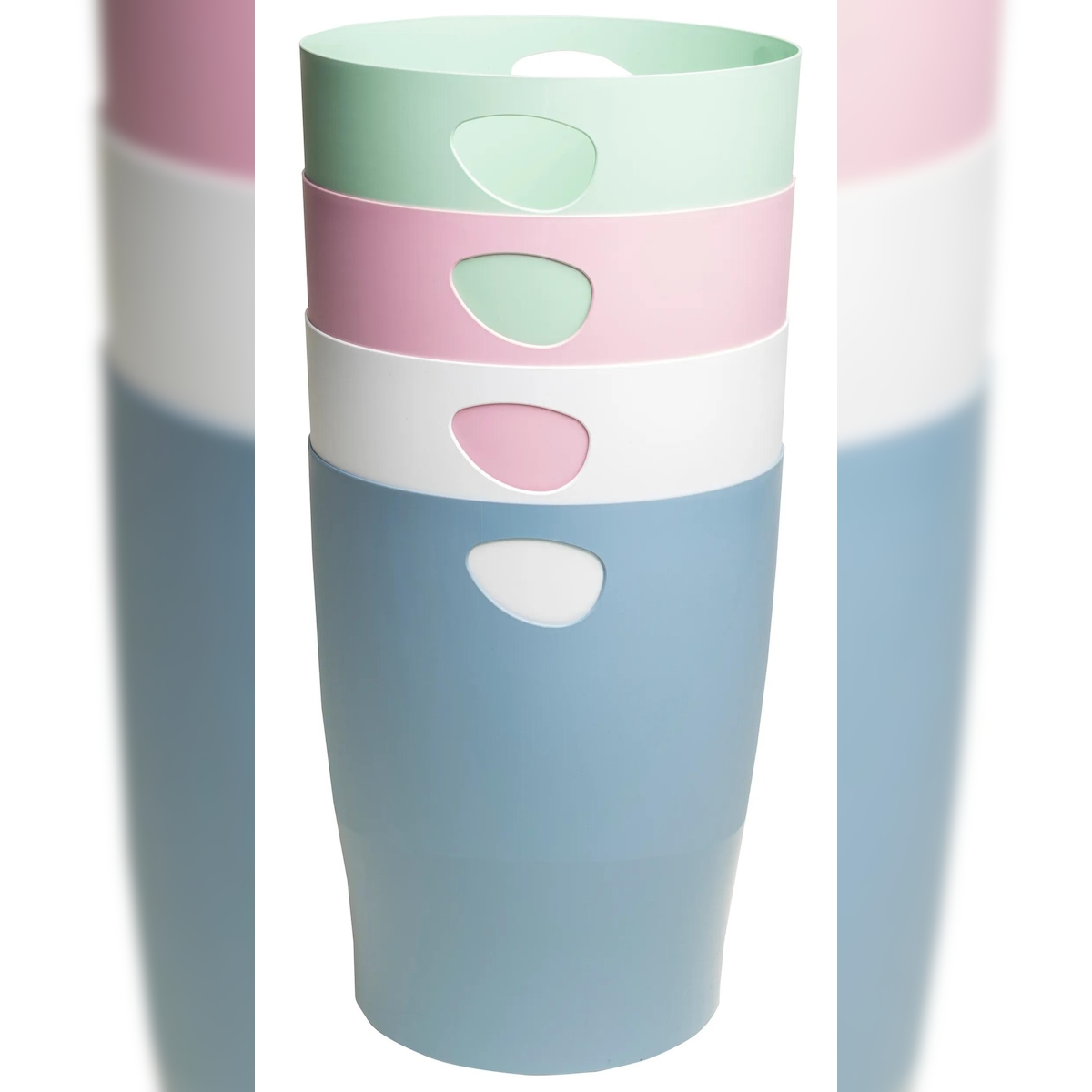 Exacompta 453303D 8x Papierkorb Ecobin AutentiK - Farben sortiert Image