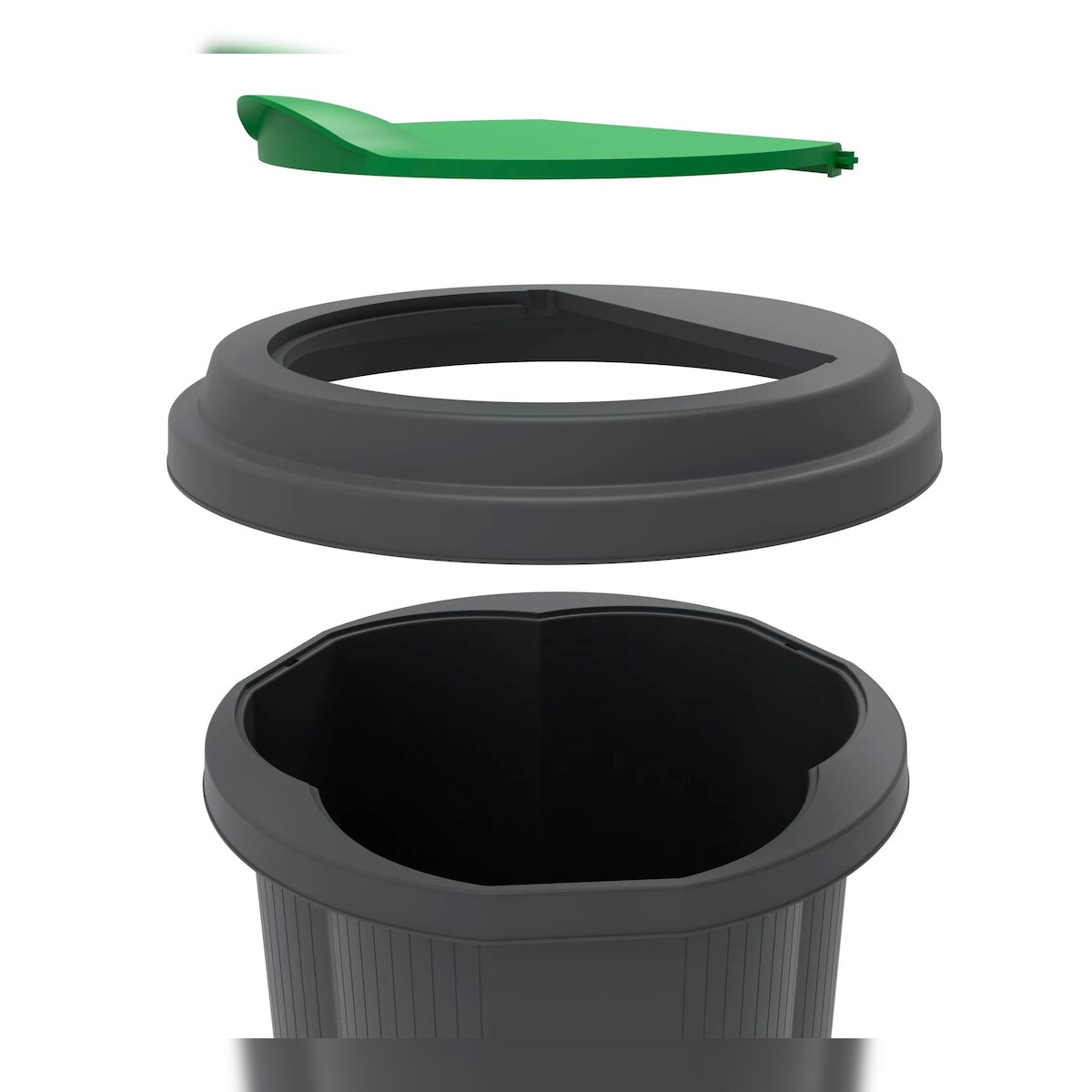 Exacompta 44214D Abfalleimer Tri Bin EcoBlack - Schwarz Image