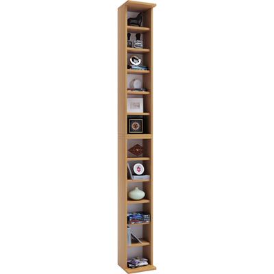 Standregal VCM "VCM Holzregal stehend platzsparender CD Schrank für 204 CDs oder 72 DVDs Maße: H. 180 x B. 21 x T. 20 cm