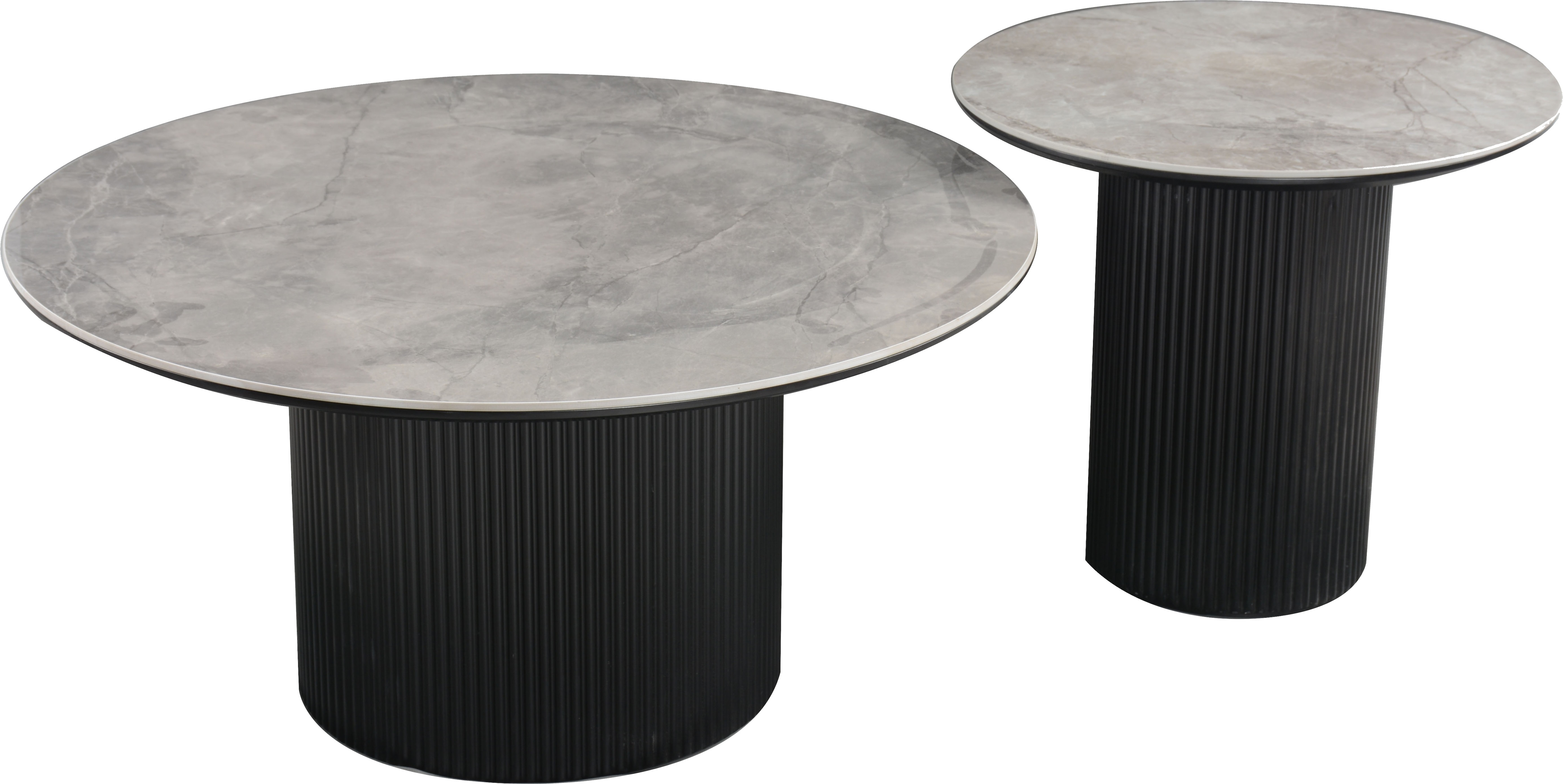 Couchtisch PAROLI "Maja", schwarz (schwarz, grau marmoriert), B:80cm H:40cm T:80cm, Tische, Couchtisch