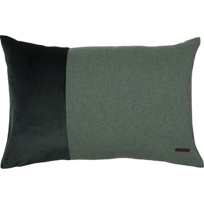 Dekokissen ESPRIT "Harp", grün (dunkelgrün, unifarben), B:58cm L:38cm, Polyester, Dekokissen_Sitzkissen_Kissenhüllen, mit Keder und Applikation, Kissenhülle ohne Füllung, 1 Stück Image
