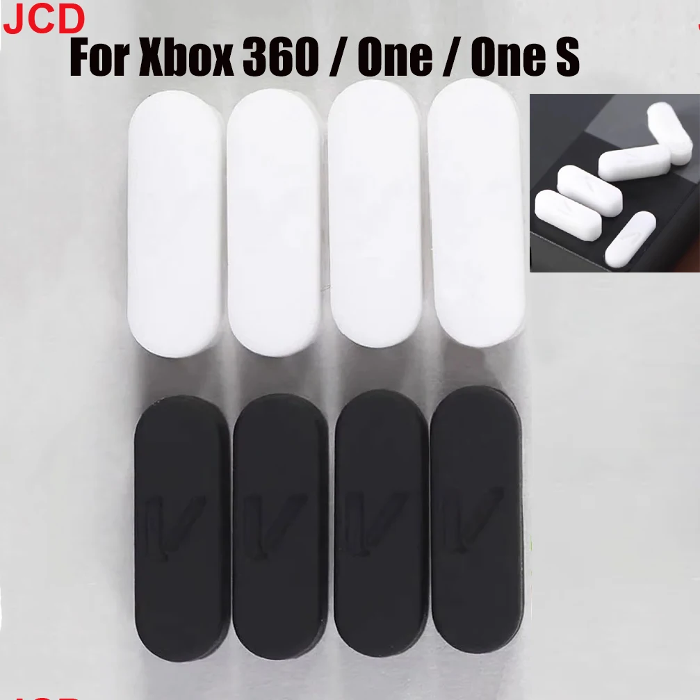 JCD 4 Pieces For Xbox 360 / Xbox One/one S / Series S X Consoles Rubber Feet Anti-slip Slim Housing Protective Cover Applicable