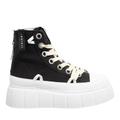 INUIKII High-Top Sneaker - MATILDA CANVAS HIGH - Gr. 39 (EU) - in Schwarz - für Damen - aus Leder & Textil & Gummi & Textil