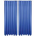 Bestlivings 2er Set Dekoschal Ellen,Universalband, inkl. Raffhalter 140 x 245 cm blau - royalblau