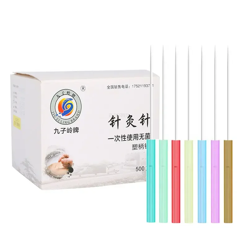 500pcs Beauty Gasification Needles Sterile Acupuncture Needle Plastic Handle Micro Needle Beauty Massage Face Needle EACU