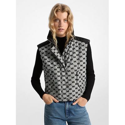 Michael Kors Logo Jacquard Puffer Vest Black S