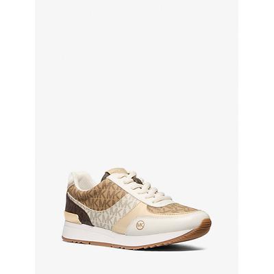 Michael Kors Andi Color-Block Signature Logo Trainer Cream 7