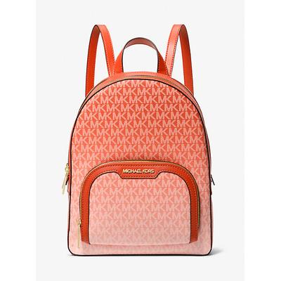 Michael Kors Jaycee Medium Ombré Signature Logo Backpack Red One Size